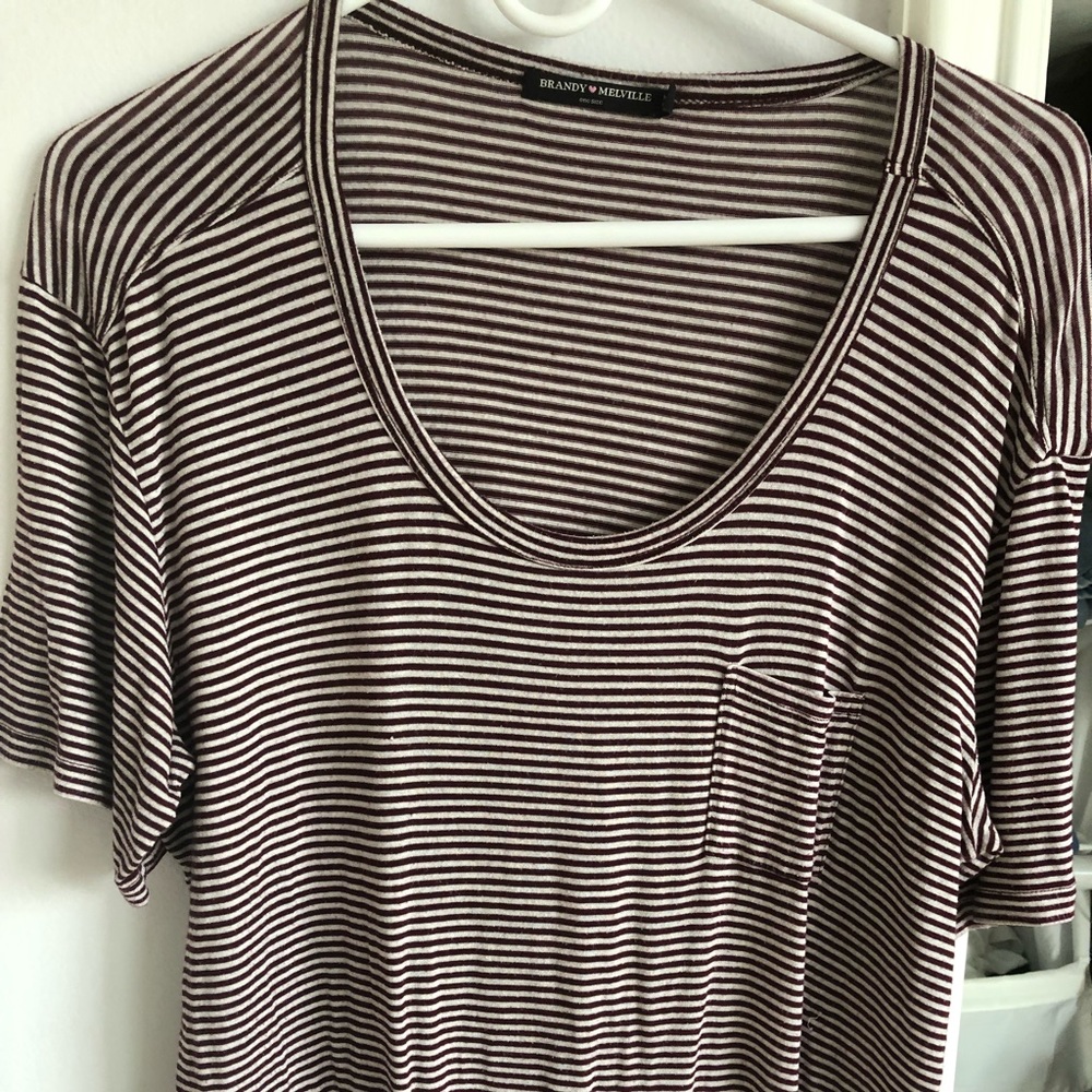 Red Striped Oversized Shirt